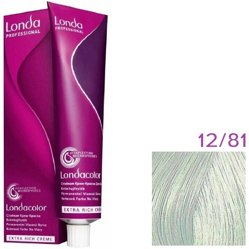 Изображение Крем-краска для волос Londa Professional Color 12.81 специальный блонд жемчужно-пепельный, 60 мл в интернет-магазине ВОЛГТЕК