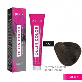 Изображение Крем-краска для волос OLLIN Color 5/7 светлый шатен коричневый, 60 мл в интернет-магазине ВОЛГТЕК