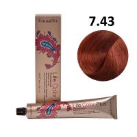 Изображение Крем-краска для волос Farmavita Life Color Plus 7.43 блондин золотисто-медный, 100 мл в интернет-магазине ВОЛГТЕК