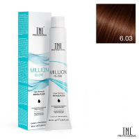 Изображение Крем-краска для волос TNL Million Gloss 6.03 темный блонд теплый, 100 мл в интернет-магазине ВОЛГТЕК