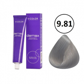 Изображение Крем-краска для волос V-COLOR Demax 9.81 блондин жемчужный, 60 мл в интернет-магазине ВОЛГТЕК