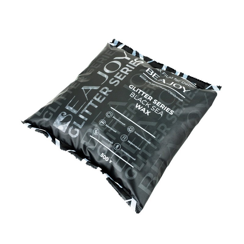 Изображение Мужской пленочный воск для депиляции в гранулах Beajoy Glitter Black Sea, 500 гр в интернет-магазине ВОЛГТЕК