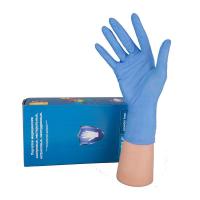 Изображение Голубые нитриловые одноразовые перчатки Safe&Care XL в интернет-магазине ВОЛГТЕК