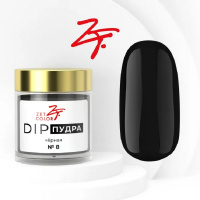 Изображение Базовая пудра для ногтей Zet Color DIP №8 черная, 6 г в интернет-магазине ВОЛГТЕК