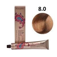 Изображение Крем-краска для волос Farmavita Life Color Plus 8.0 светлый блондин, 100 мл в интернет-магазине ВОЛГТЕК