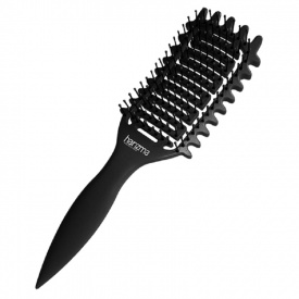 Изображение Массажная щетка для волос 9 рядов Harizma Nylon, черная h10687-15 в интернет-магазине ВОЛГТЕК