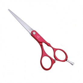 Изображение Парикмахерские ножницы прямые 5.5" Dewal COLOUR STEP M31955-RD, красные в интернет-магазине ВОЛГТЕК