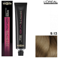 Изображение Безаммиачная краска для волос L’OREAL Dia Richesse 9.13 очень светлый блондин пепельно-золотистый, 50 мл в интернет-магазине ВОЛГТЕК