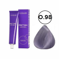 Изображение Крем-краска для волос V-COLOR Demax 0.98 фиолетово-жемчужный пастельный, 60 мл в интернет-магазине ВОЛГТЕК