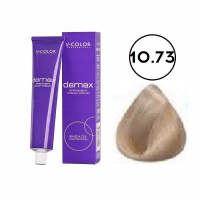 Изображение Крем-краска для волос V-COLOR Demax 10.73 светлый блондин шоколадно-золотистый, 60 мл в интернет-магазине ВОЛГТЕК