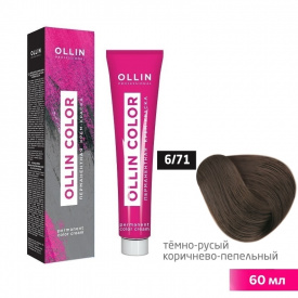 Изображение Крем-краска для волос OLLIN Color 6/71 темно-русый коричнево-пепельный, 60 мл в интернет-магазине ВОЛГТЕК