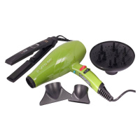 Изображение Набор парикмахерский Ga.Ma Щипцы CP1 Ceramic Digital Ion Plus + Фен Pluma 5500 Endurance зеленый в интернет-магазине ВОЛГТЕК