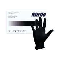 Изображение Черные нитриловые одноразовые перчатки Nitrile S в интернет-магазине ВОЛГТЕК