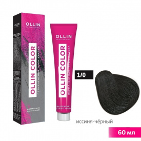Изображение Крем-краска для волос OLLIN Color 1/0 иссиня-черный, 60 мл в интернет-магазине ВОЛГТЕК