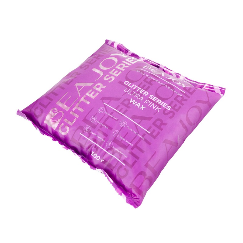 Изображение Пленочный воск для депиляции в гранулах Beajoy Glitter Ultra Pink, 500 гр в интернет-магазине ВОЛГТЕК