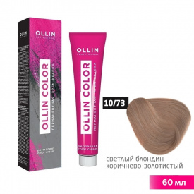 Изображение Крем-краска для волос OLLIN Color 10/73 светлый блондин коричнево-золотистый, 60 мл в интернет-магазине ВОЛГТЕК