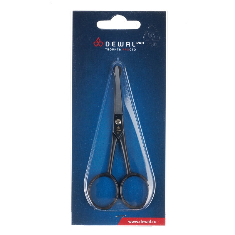 Изображение Ножницы для бороды и усов Dewal Black Edition 307black в интернет-магазине ВОЛГТЕК
