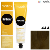 Изображение Крем-краска для волос Matrix Socolor 4AA шатен глубокий пепельный, 90 мл в интернет-магазине ВОЛГТЕК