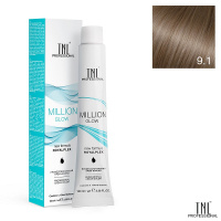Изображение Крем-краска для волос TNL Million Gloss 9.1 очень светлый блонд пепельный, 100 мл в интернет-магазине ВОЛГТЕК