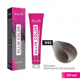 Изображение Крем-краска для волос OLLIN Color 9/81 блондин жемчужно-пепельный, 60 мл в интернет-магазине ВОЛГТЕК