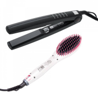 Изображение Набор парикмахерский Ga.Ma Щипцы CP3M Laser lon Ca-Ma 1046 + Термощетка Hot Brush Innova Mini в интернет-магазине ВОЛГТЕК