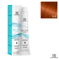 Изображение Крем-краска для волос TNL Million Gloss 8.4 светлый блонд медный, 100 мл в интернет-магазине ВОЛГТЕК