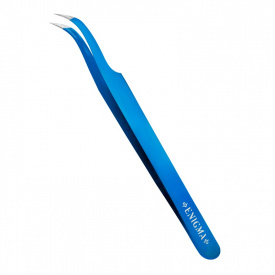 Изображение Изогнутый пинцет для наращивания ресниц Enigma Blue metallic LT000256 в интернет-магазине ВОЛГТЕК