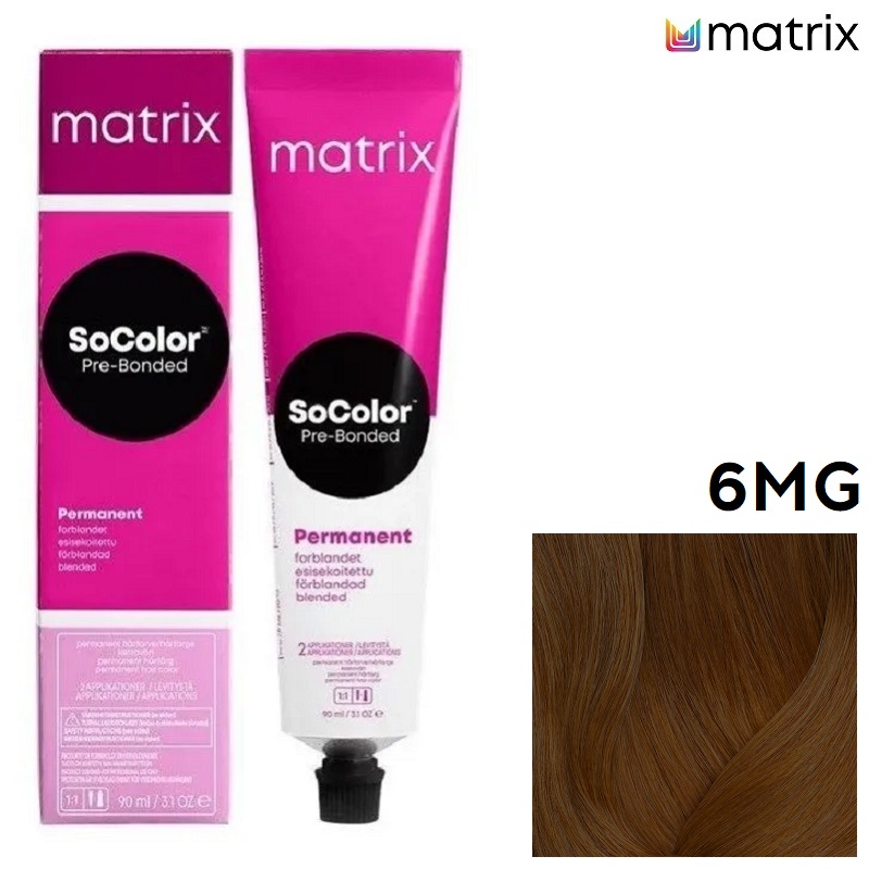 Изображение Крем-краска для волос Matrix Socolor 6MG темный блондин мокка золотистый, 90 мл в интернет-магазине ВОЛГТЕК