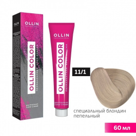 Изображение Крем-краска для волос OLLIN Color 11/1 специальный блондин пепельный, 60 мл в интернет-магазине ВОЛГТЕК