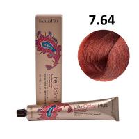 Изображение Крем-краска для волос Farmavita Life Color Plus 7.64 блондин медно-красный, 100 мл в интернет-магазине ВОЛГТЕК