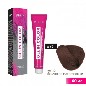 Изображение Крем-краска для волос OLLIN Color 7/75 русый коричнево-махагоновый, 60 мл в интернет-магазине ВОЛГТЕК