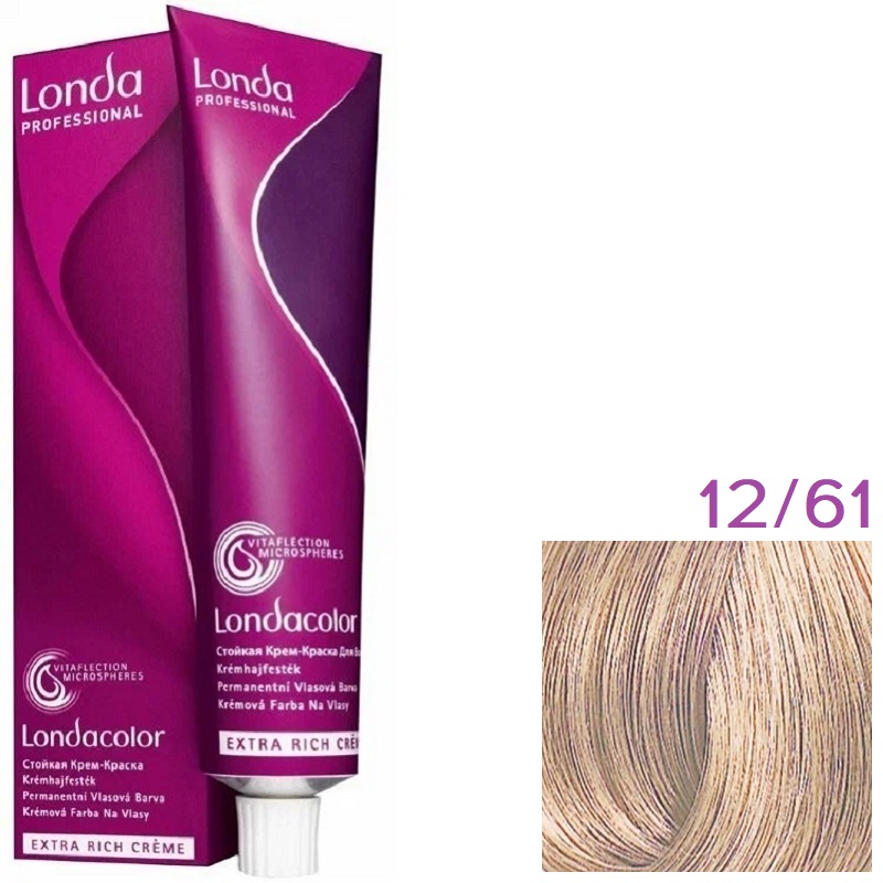 Изображение Крем-краска для волос Londa Professional Color 12.61 специальный блонд фиолетово-пепельный, 60 мл в интернет-магазине ВОЛГТЕК