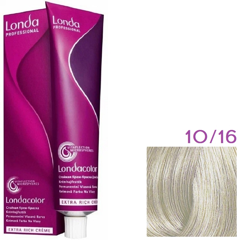 Изображение Крем-краска для волос Londa Professional Color 10.16 яркий блонд пепельно-фиолетовый, 60 мл в интернет-магазине ВОЛГТЕК