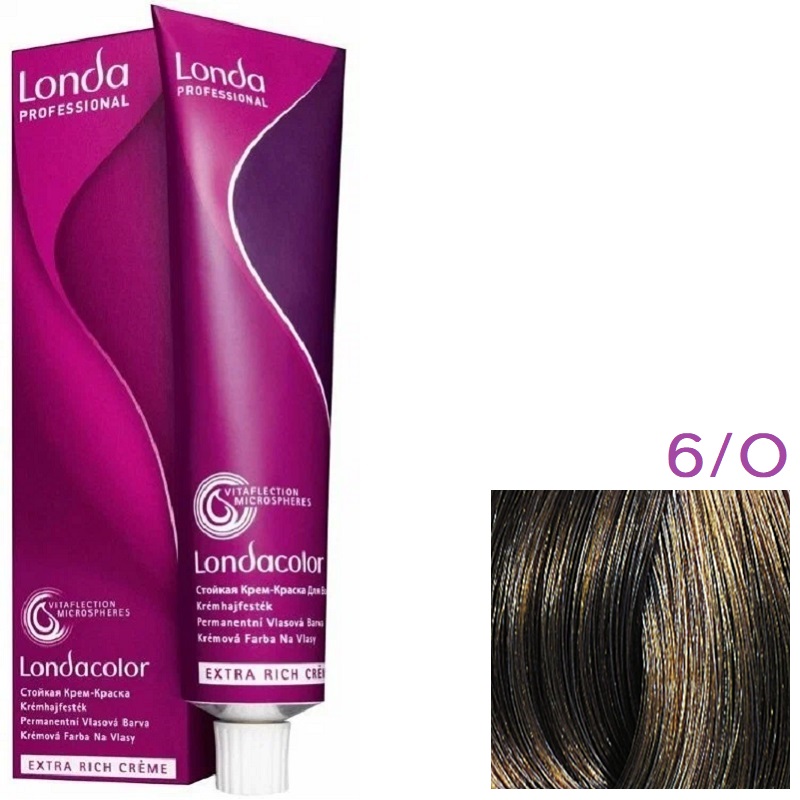 Изображение Крем-краска для волос Londa Professional Color 6.0 темный блонд, 60 мл в интернет-магазине ВОЛГТЕК