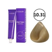 Изображение Крем-краска для волос V-COLOR Demax 10.31 светлый блондин бежевый, 60 мл в интернет-магазине ВОЛГТЕК