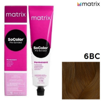 Изображение Крем-краска для волос Matrix Socolor 6BC темный блондин коричнево-медный, 90 мл в интернет-магазине ВОЛГТЕК