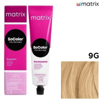 Изображение Крем-краска для волос Matrix Socolor 9G очень светлый блондин золотистый, 90 мл в интернет-магазине ВОЛГТЕК
