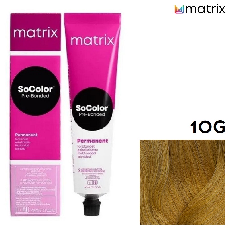 Изображение Крем-краска для волос Matrix Socolor 10G очень-очень светлый блондин золотистый, 90 мл в интернет-магазине ВОЛГТЕК