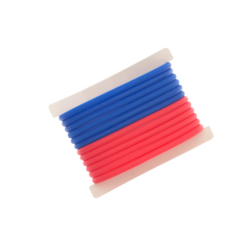 Изображение Силиконовые резинки для волос красные/синие Dewal RES040 в интернет-магазине ВОЛГТЕК