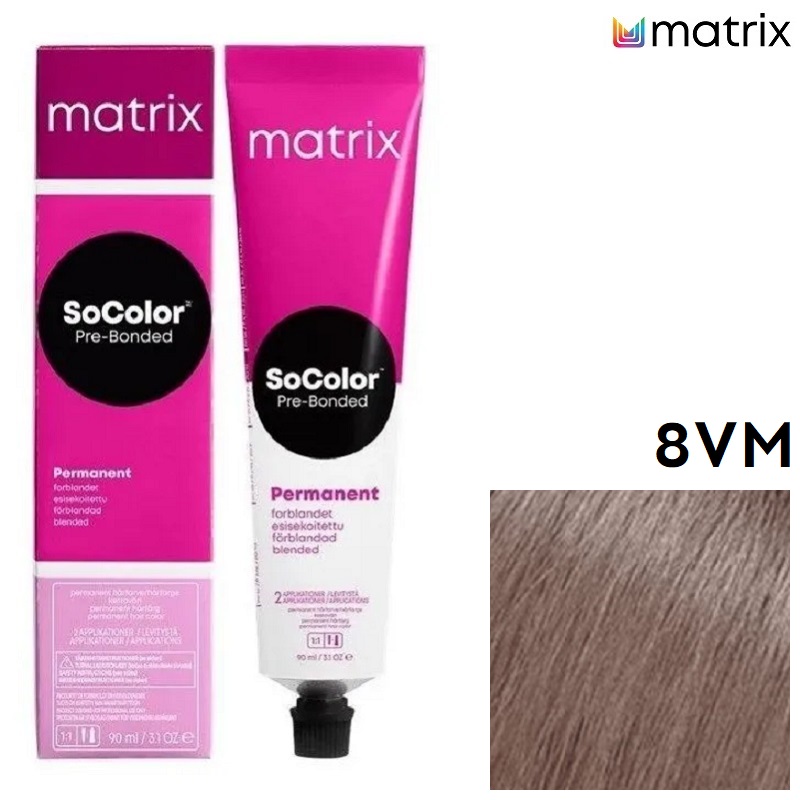 Изображение Крем-краска для волос Matrix Socolor 8VM светлый блондин перламутровый мокка, 90 мл в интернет-магазине ВОЛГТЕК