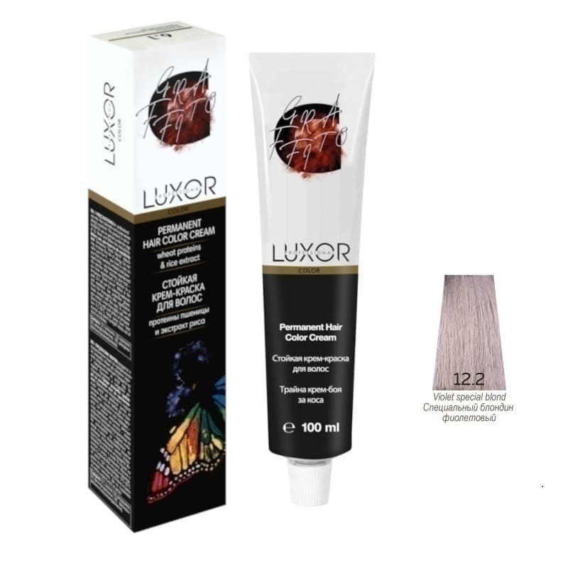 Изображение Крем-краска для волос LUXOR Color 12.2 специальный блондин фиолетовый, 100 мл в интернет-магазине ВОЛГТЕК
