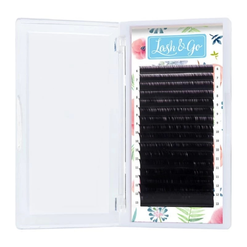 Изображение Черные ресницы для наращивания Lash&Go 0,10/M/8 мм 16 линий в интернет-магазине ВОЛГТЕК