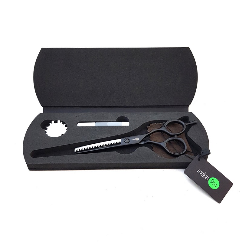 Изображение Парикмахерские ножницы филировочные 5,5" Melon Pro black edition BE/F-01, (28 зубьев) в интернет-магазине ВОЛГТЕК