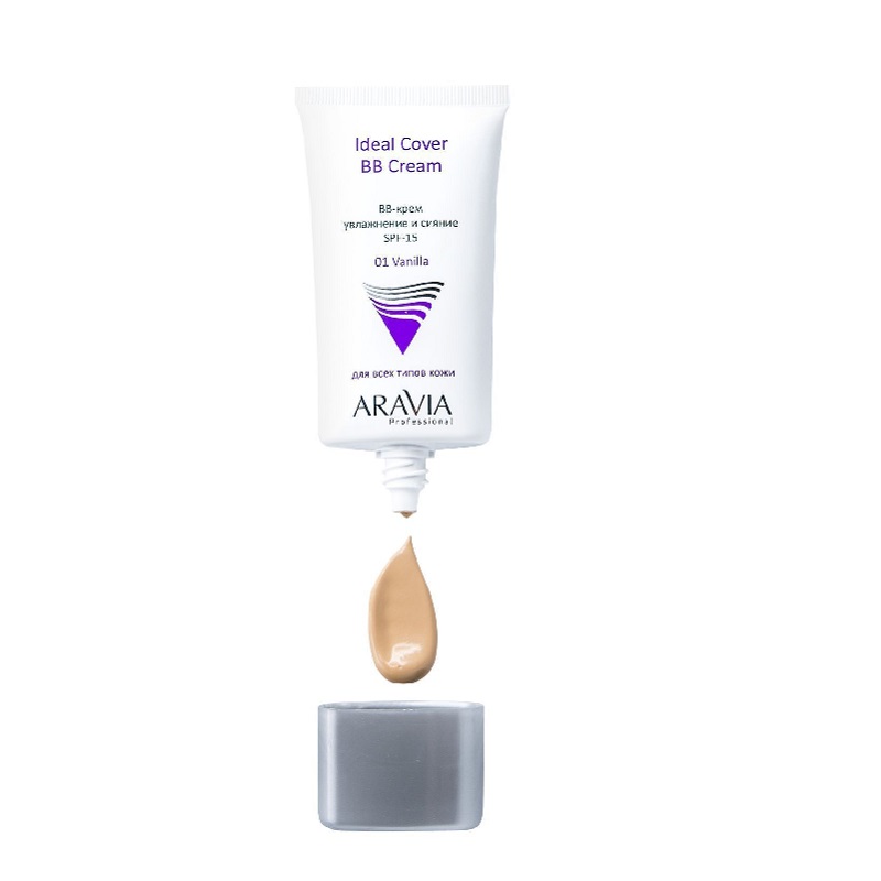 Изображение BB-крем для лица увлажняющий ARAVIA Professional Ideal Cover, 50 мл ваниль в интернет-магазине ВОЛГТЕК
