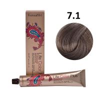 Изображение Крем-краска для волос Farmavita Life Color Plus 7.1 блондин пепельный, 100 мл в интернет-магазине ВОЛГТЕК