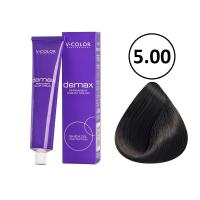 Изображение Крем-краска для волос V-COLOR Demax 5.00 интенсивный светло-коричневый, 60 мл в интернет-магазине ВОЛГТЕК