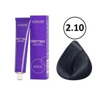 Изображение Крем-краска для волос V-COLOR Demax 2.10 сине-черный, 60 мл в интернет-магазине ВОЛГТЕК