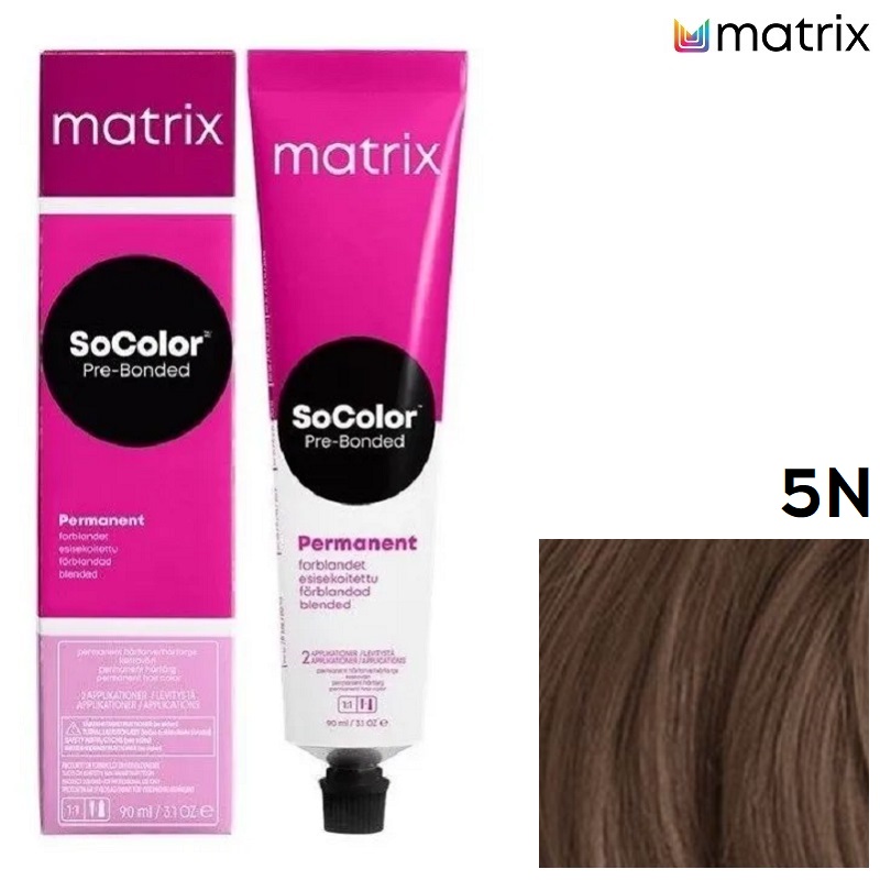 Изображение Крем-краска для волос Matrix Socolor 5N светлый шатен, 90 мл в интернет-магазине ВОЛГТЕК