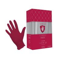 Изображение Красные нитриловые одноразовые перчатки Safe&Care M в интернет-магазине ВОЛГТЕК