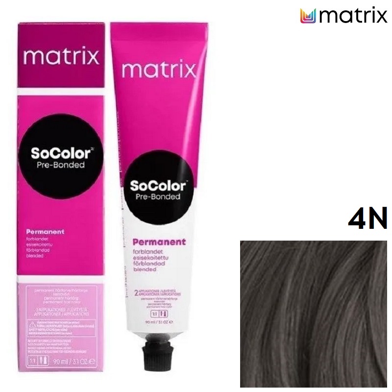 Изображение Крем-краска для волос Matrix Socolor 4N шатен, 90 мл в интернет-магазине ВОЛГТЕК